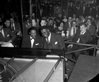 Erroll Garner and Art Tatum at Birdland, 1952 (photo by Marcel Fleiss)