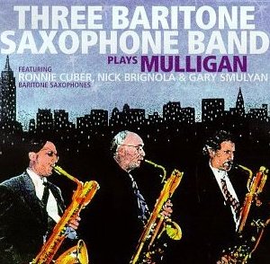 Albumcoverthreebaritonesaxophonebandplaysmulligan